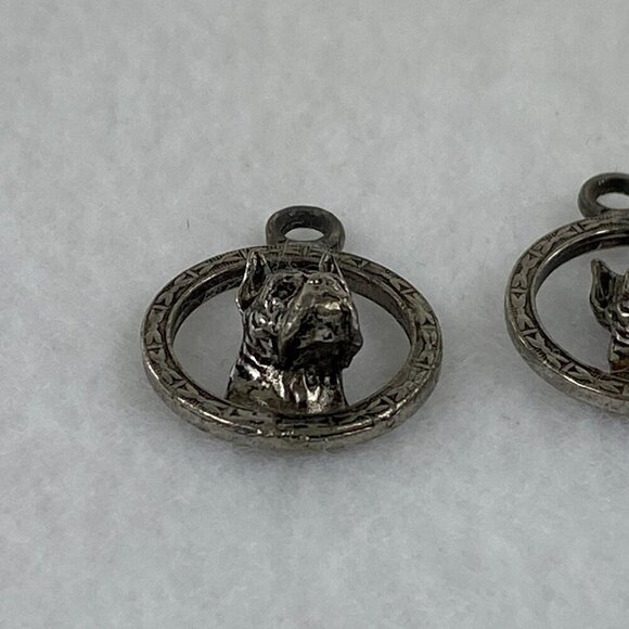 Set of 2 Vintage Boxer Dog Charms Pendants for Earrings Necklace Unbranded - Picture 5 of 7